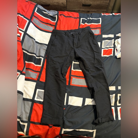 Gap black/navy Linen pants size 33x32 - Picture 1 of 3